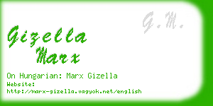 gizella marx business card